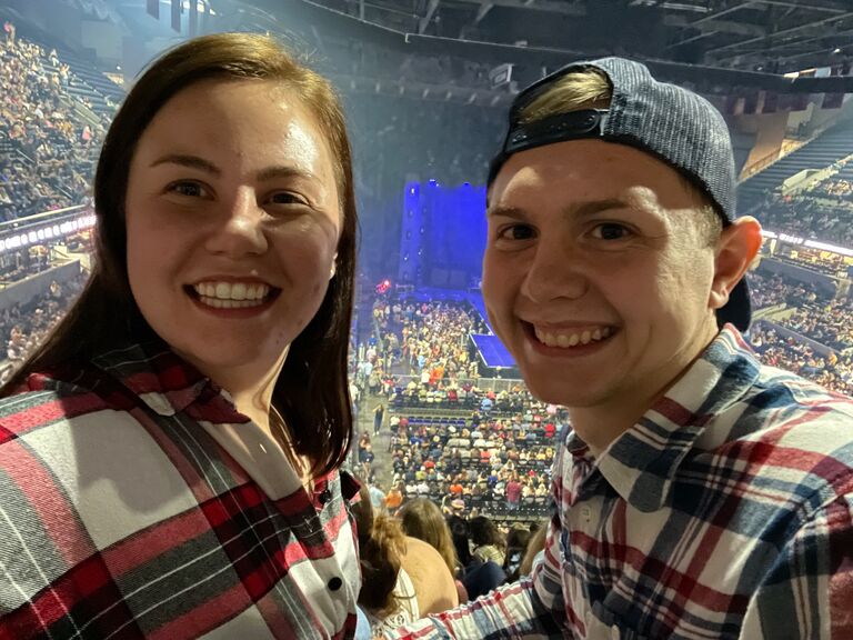 Zoe and Caleb’s first concert together seeing Luke Bryan. 