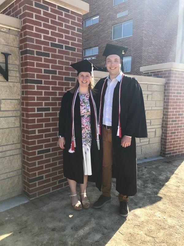 We both graduated! Brandy finished with her Bachelors degree in pre-medicine biology and her certification in cardiac sonography. Zach finished with a  bachelors degree in environmental engineering. 