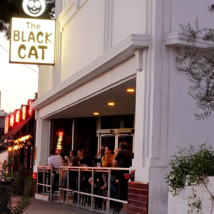 The couple's first date at the Black Cat in Silverlake, where they wound up living 2 years later. 