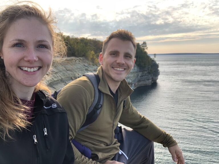 First vacation together in the U.P. hiking Pictured Rocks