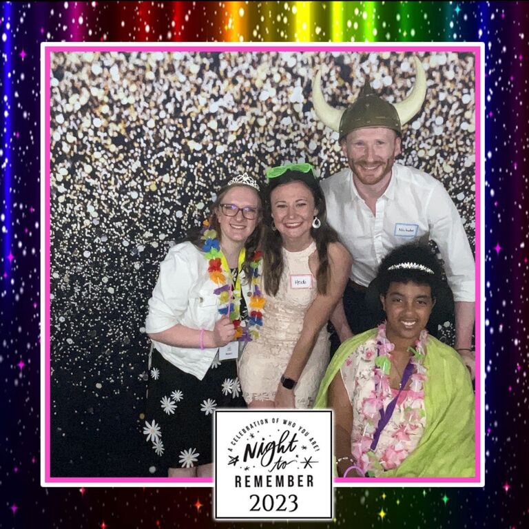 A volunteer event (Night to Remember) that Heidi does yearly—this time with Nicholas in attendance too!