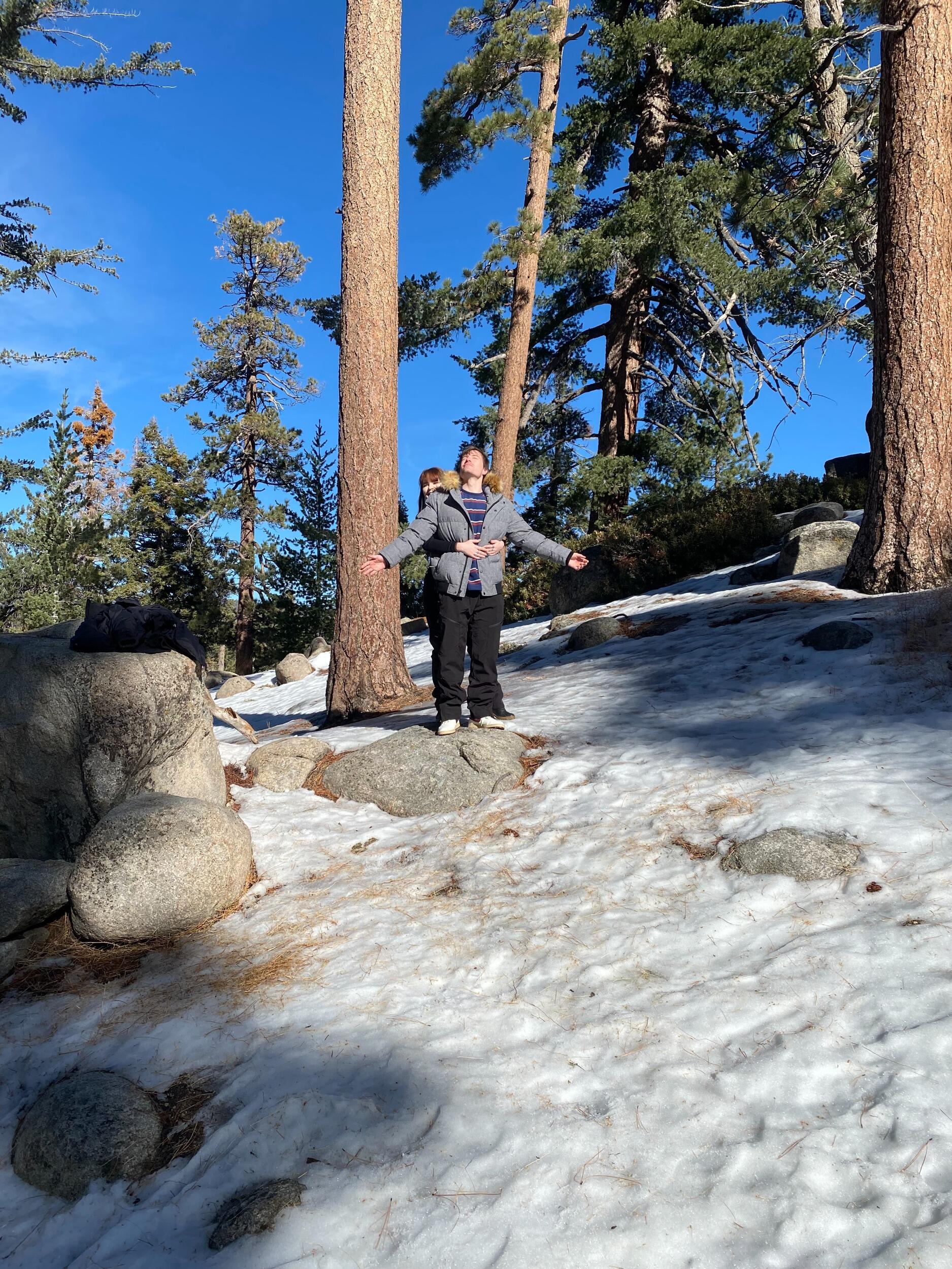 Big Bear Round 1 (little did we know we would be getting engaged less than 1 mile away)!