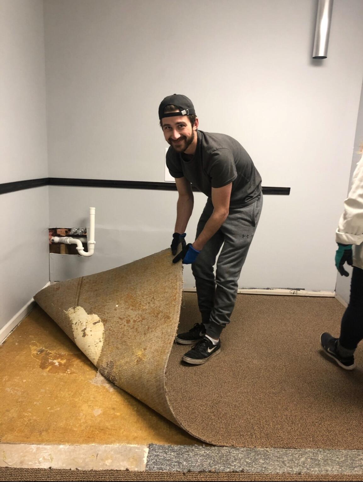 Luke helping Dani get enhance ready to open in 2 days! 