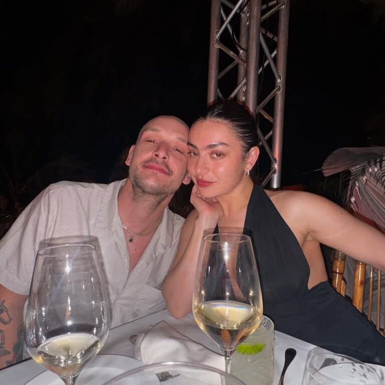 Charli xcx and fiancé George Daniel