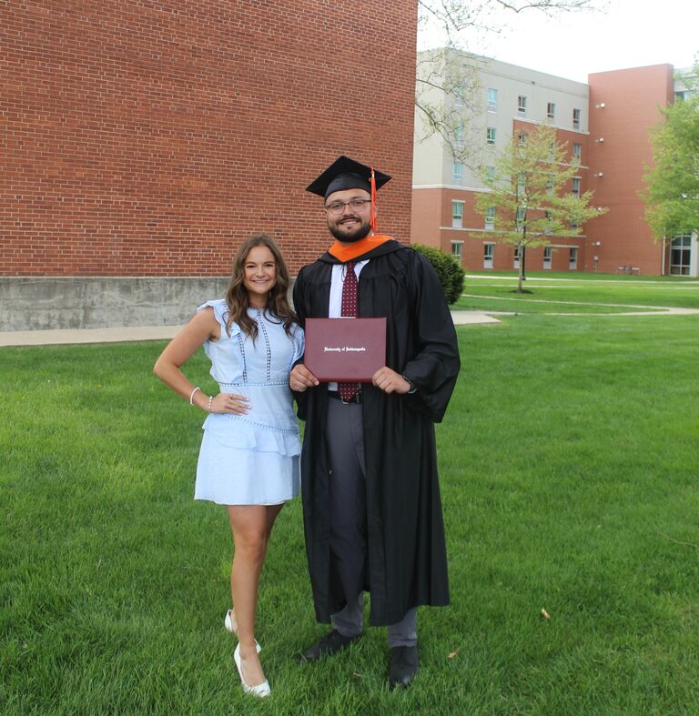 Silas graduated from the University of Indianapolis with a degree in Mechanical Engineering. Then we moved in together!