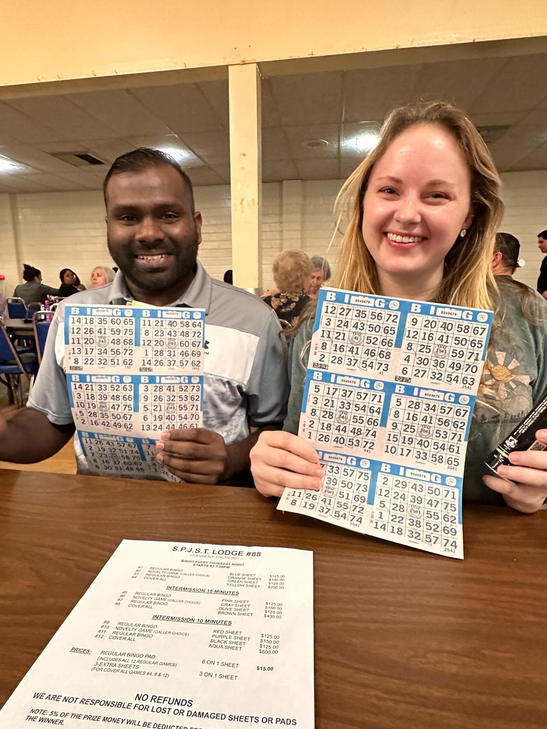 We like to have fun in Houston at the bingo halls!