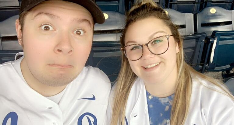 One month together! Going to Royals games on our anniversary has become our tradition.