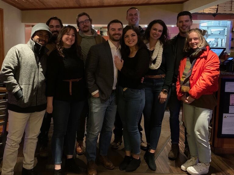 Group of friends who were there to celebrate our engagement!