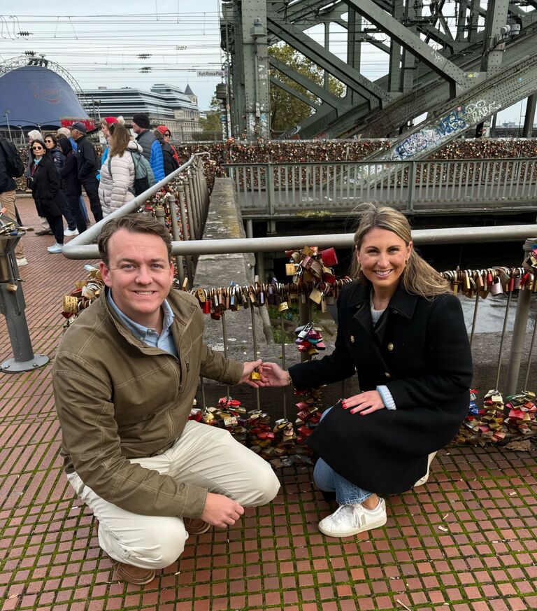 The Love Lock Bridge in Cologne, Germany 