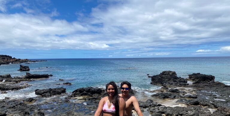 Kaʻena camping trip. Both first timers camping here. We also took the Ford down here on all stocks, she made it like natin.