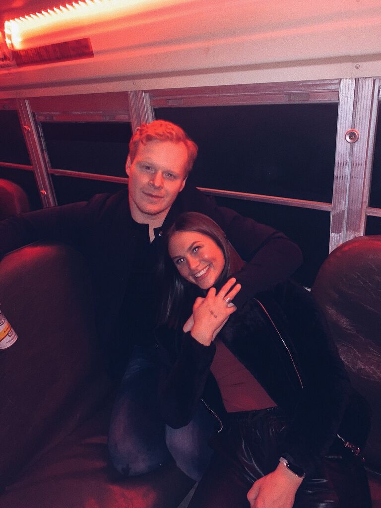 New Years Eve on a party bus in Green Bay with the Hockey team
