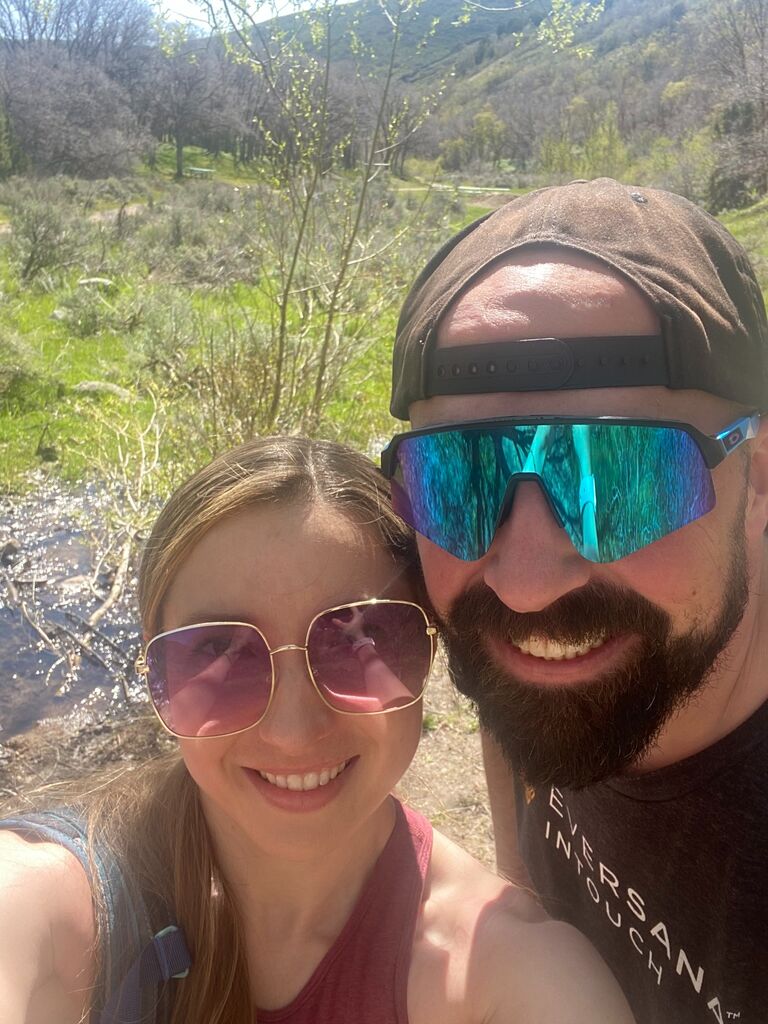 Hiking together near South Jordan.