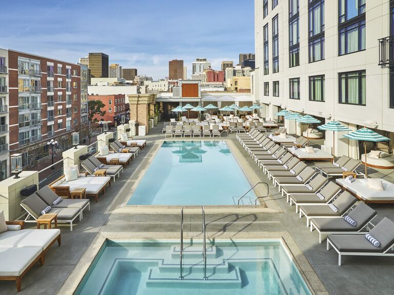 A sunny day at the pool at The Pendry San Diego