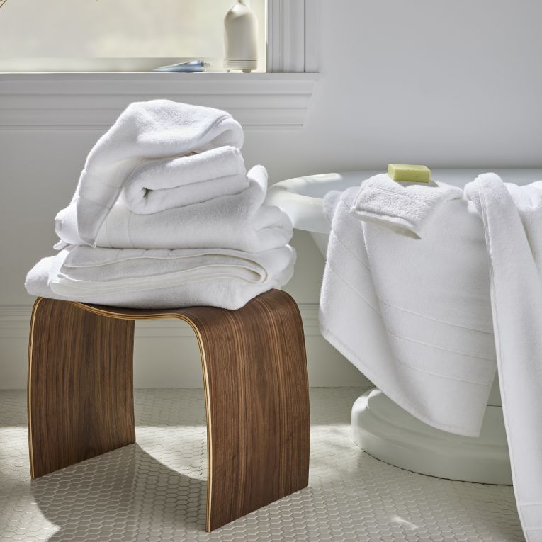 White Super-Plush 4-Piece Bath Sheet Set wedding gift for couple
