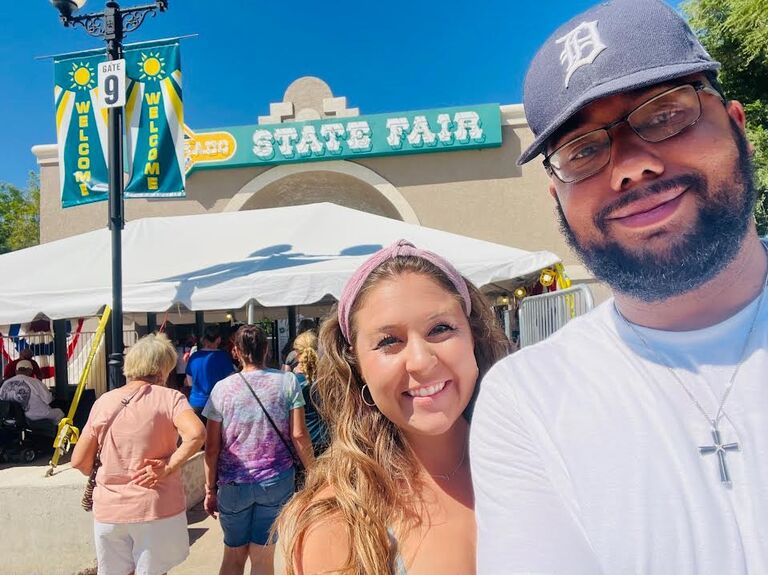First time at the state fair, one of Meghan's favorite pastimes.