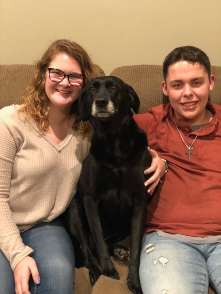 Our first Thanksgiving together (and with sweet Maggie)
