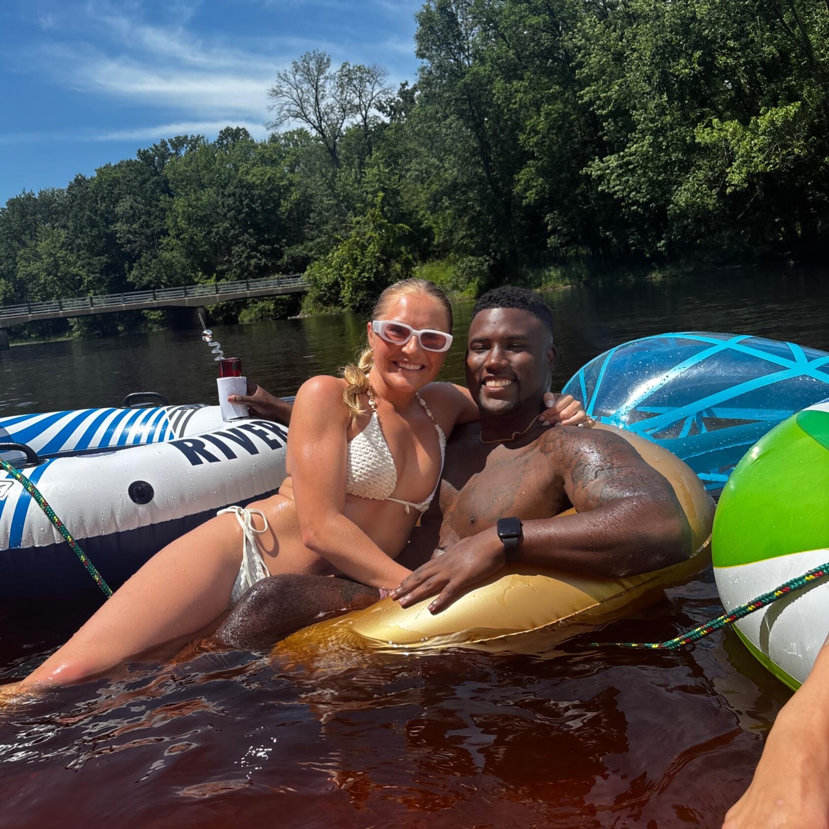 BachelorParty Weekend. Floating down the river with everyone!