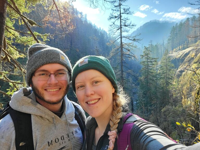 But we can't plan a wedding yet, we've got to take our time (with more hiking, of course)
