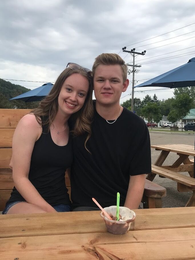 One of our many ice cream dates over the years!