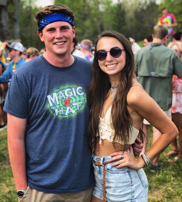 Channeling our inner flower children at the hippie fest!