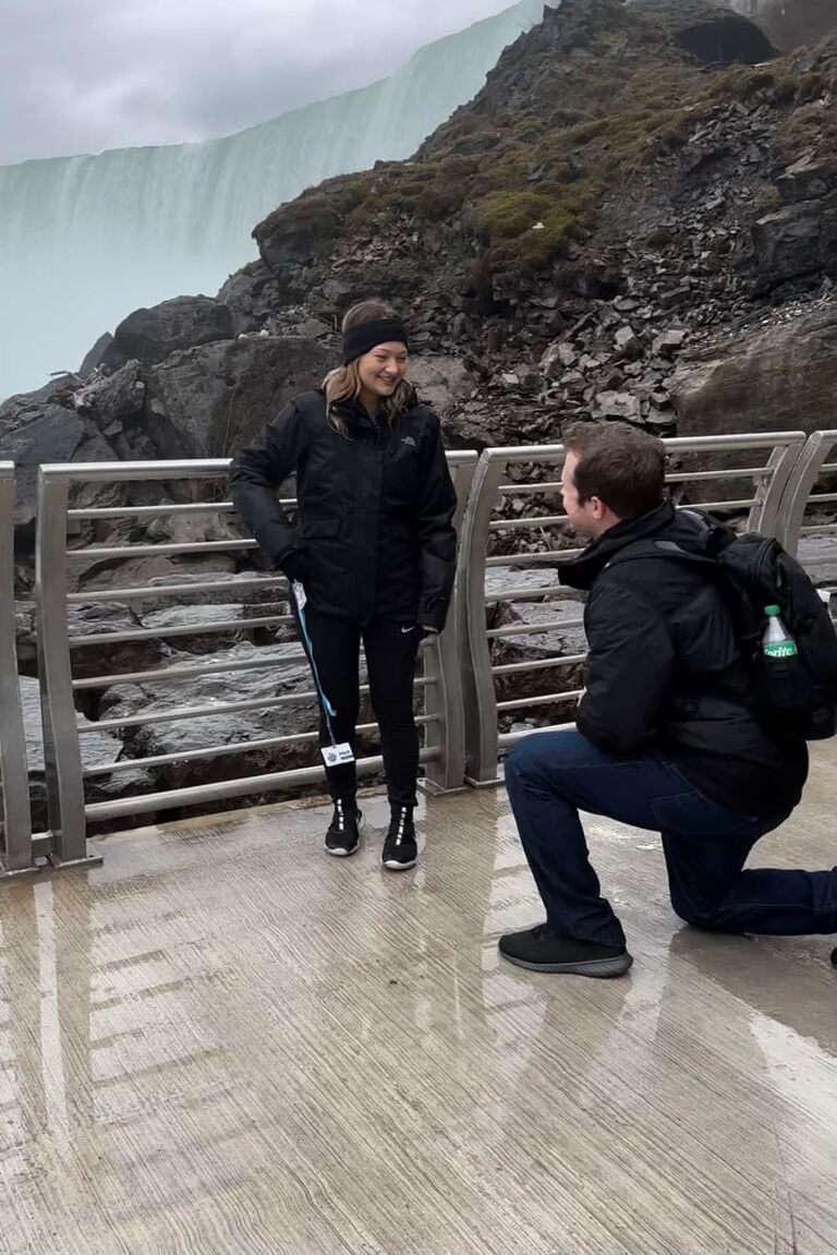Nicholas proposed at Niagara Falls!