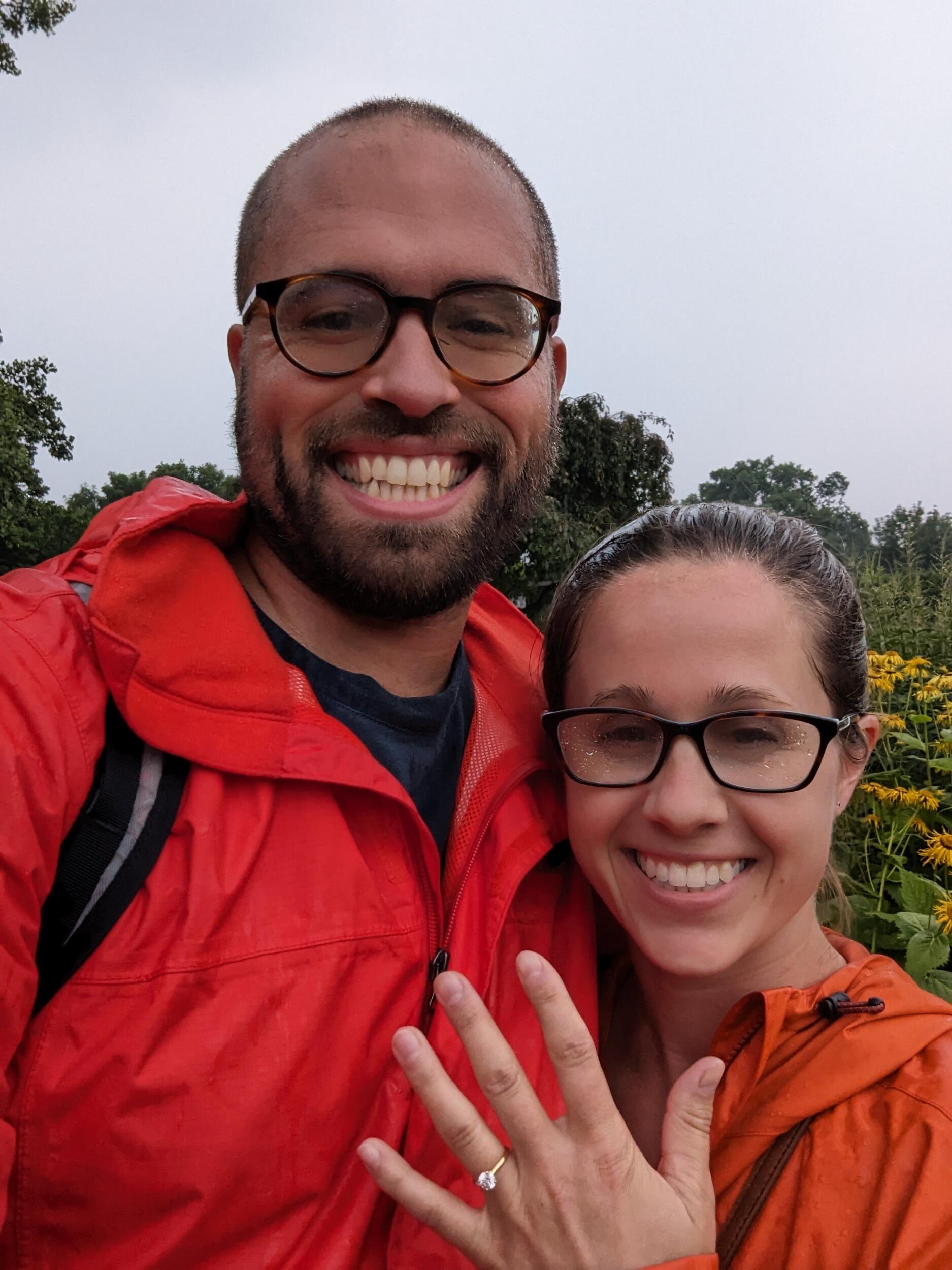 We got engaged!! At the Montreal Botanical Gardens in Montreal, QC. 