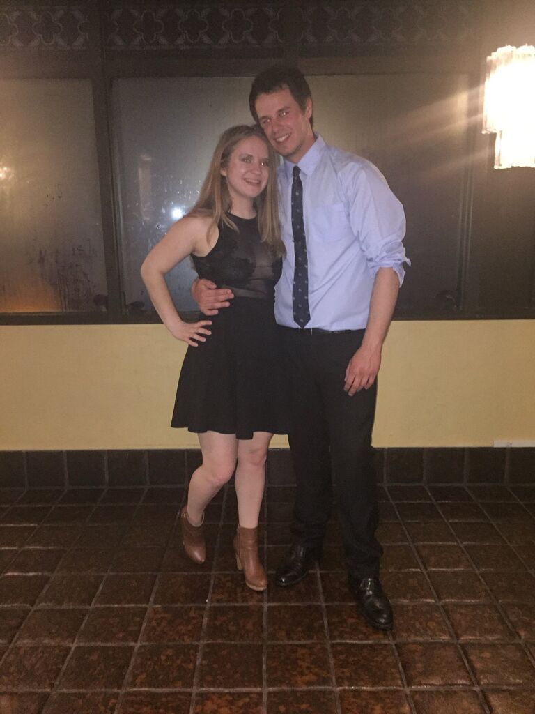 We meet in soil mechanics lab in the spring semester of our junior year at NJIT & start dating shortly after.