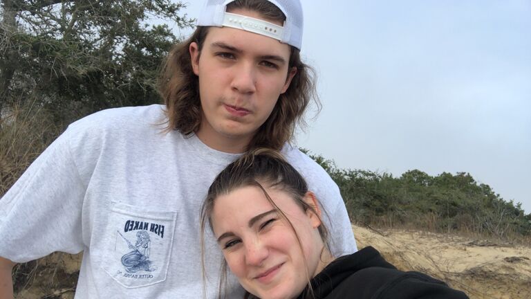 This was their first family vacation together. They spent Thanksgiving in the Outer Banks visiting Caleb's cousin, Amanda.