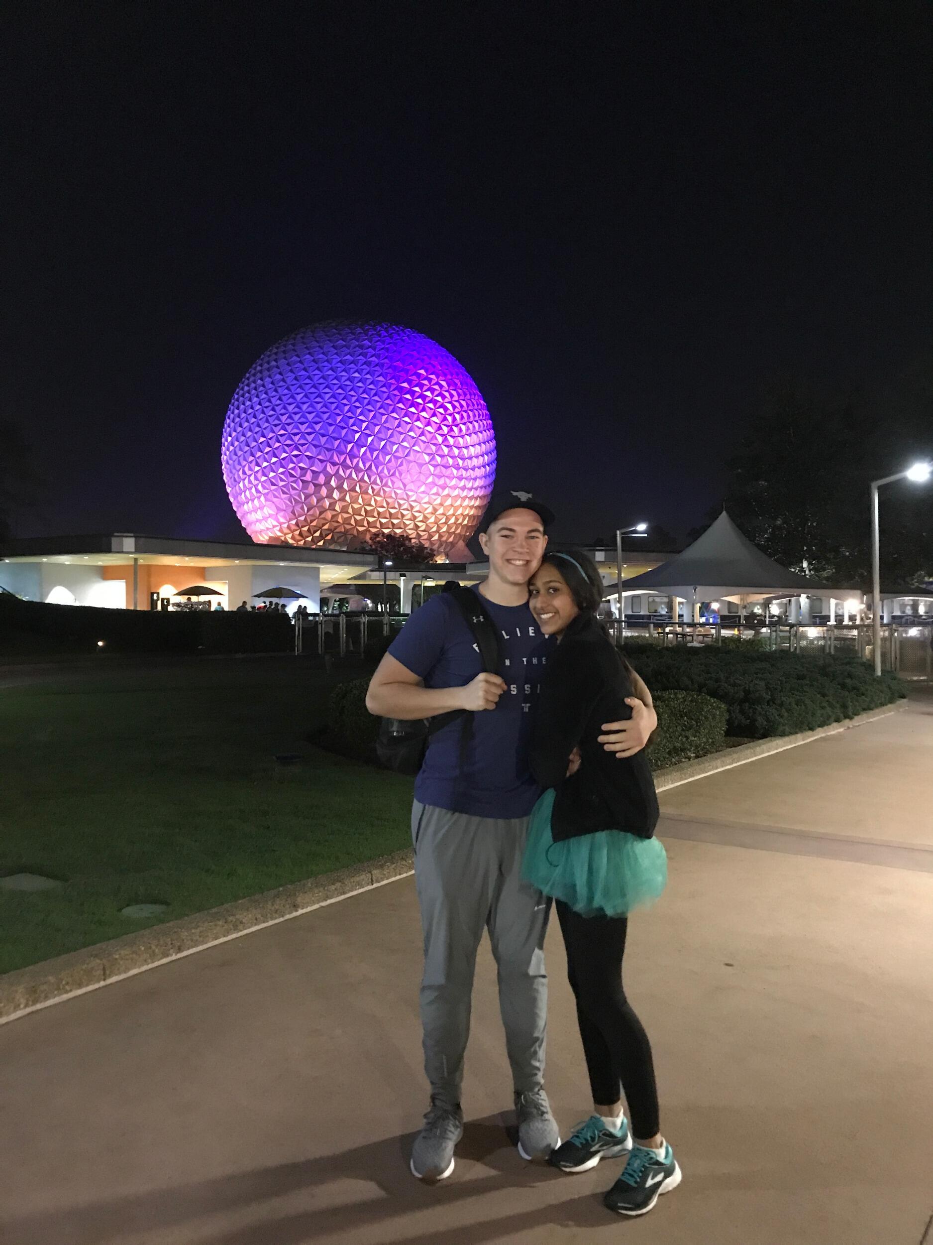 Visiting the place we met 2 years later for Lily's half marathon