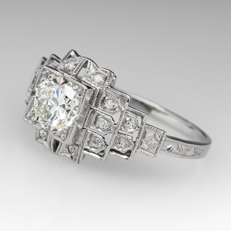 Unique vintage engagement ring by Eragem