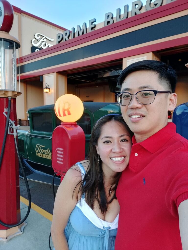 Joe's and Mimi's first date at Ford Garage