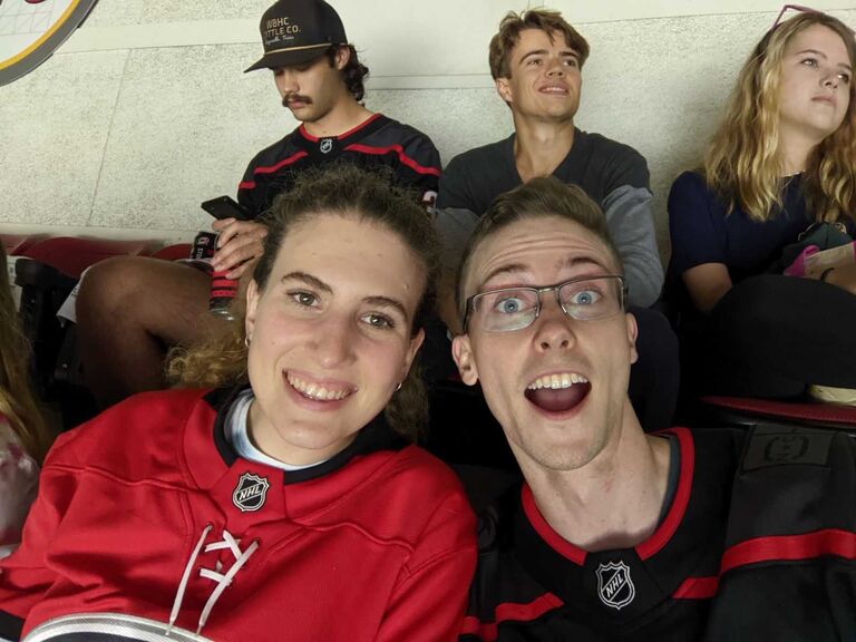 We celebrated my 24th birthday with tickets to see the Hurricanes with friends.
