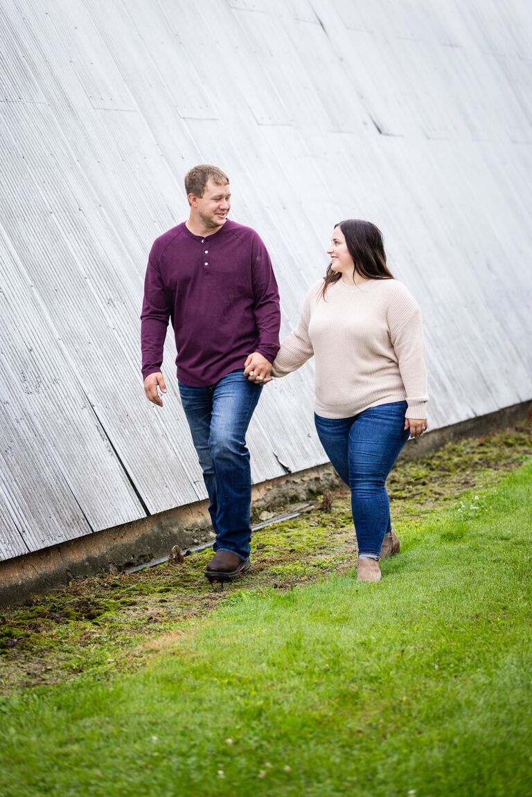 Engagement pictures were taken.
