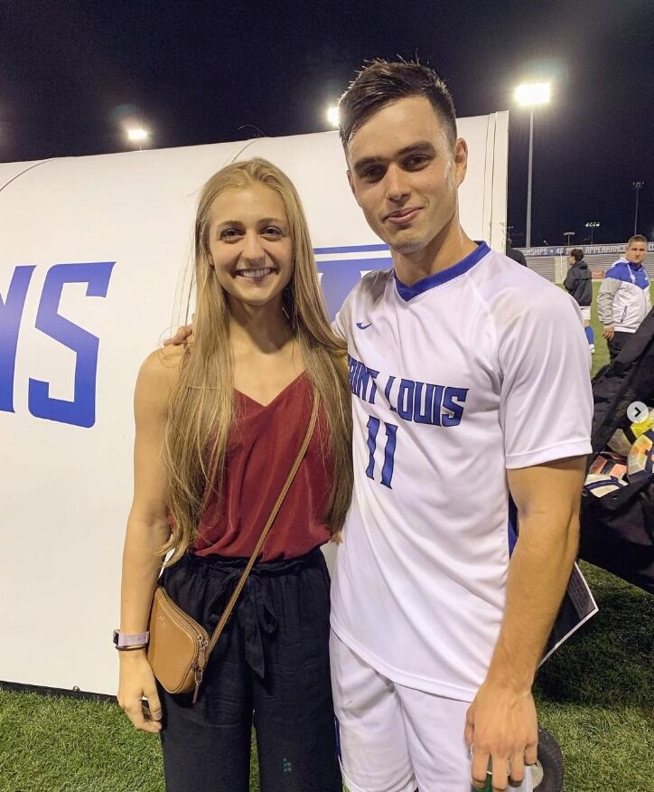 At Leo's soccer game in his Senior year.