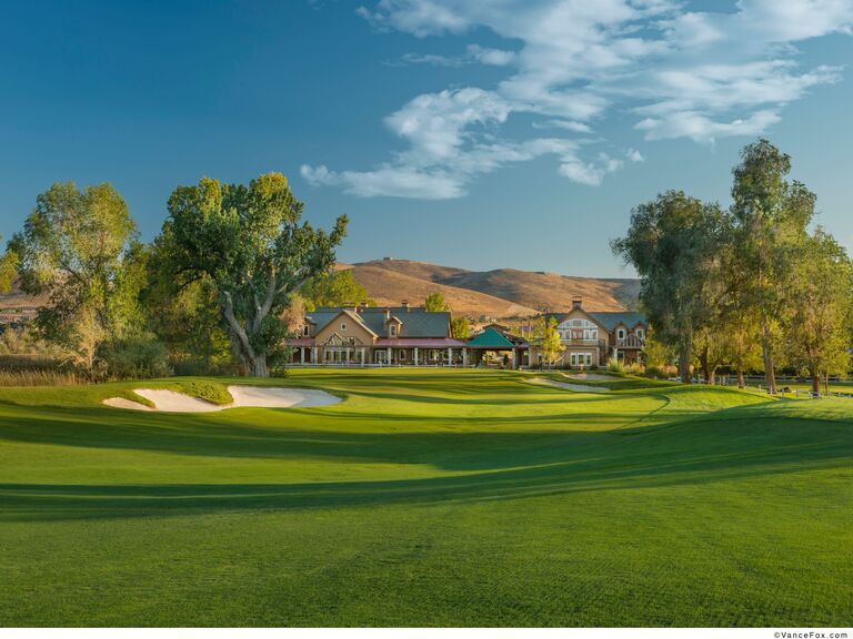 Golf course view of the resort and beautiful scenery