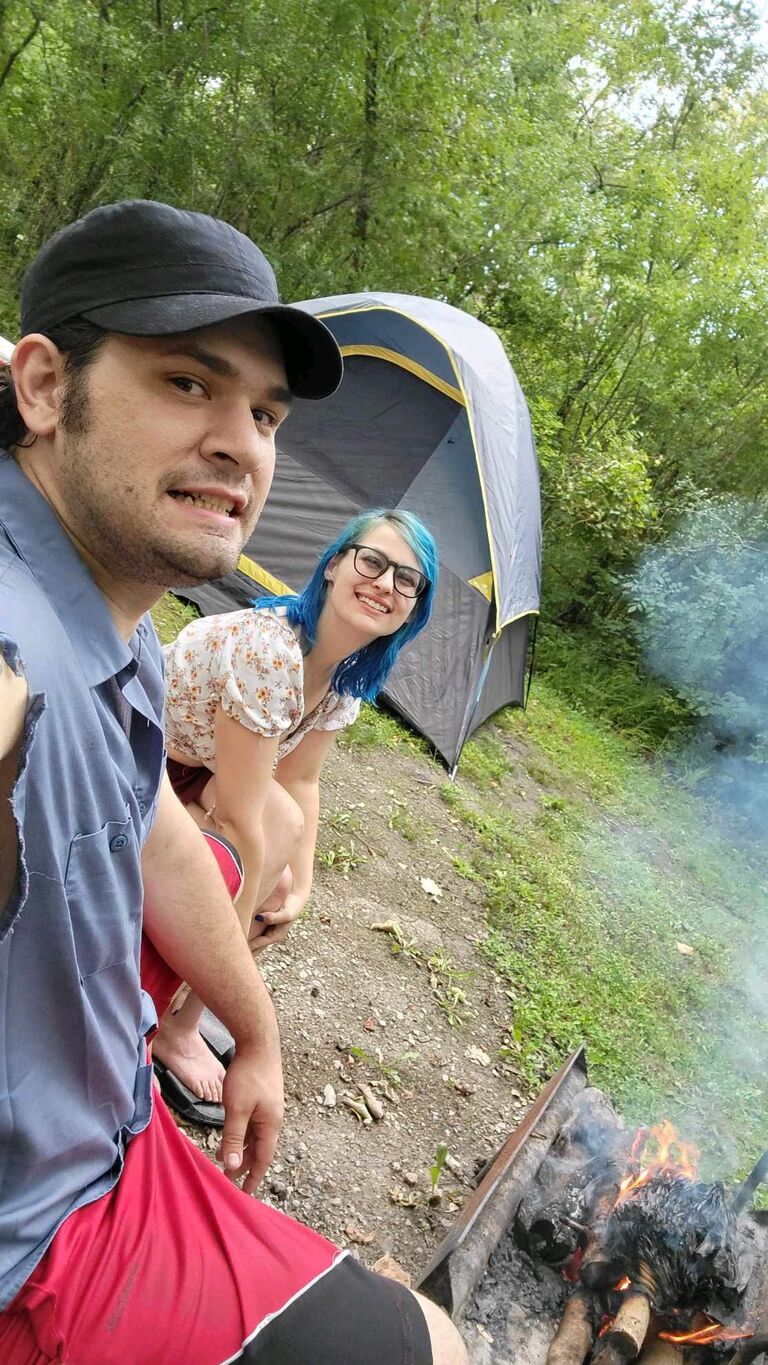 Camping at starved rock for our wedding anniversary