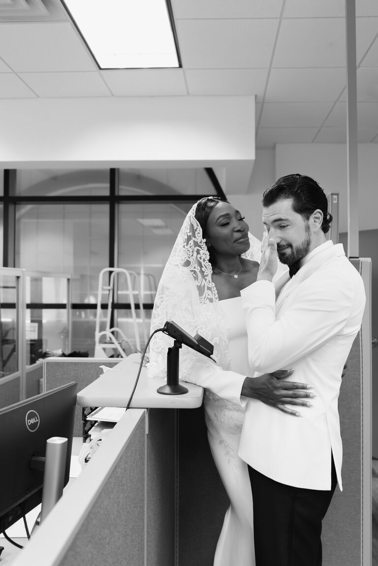 Venus Williams husband andrea preti wedding vows courthouse crying