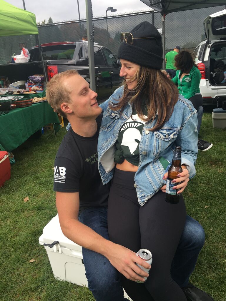Chad & Rachel meet as neighbors at MSU