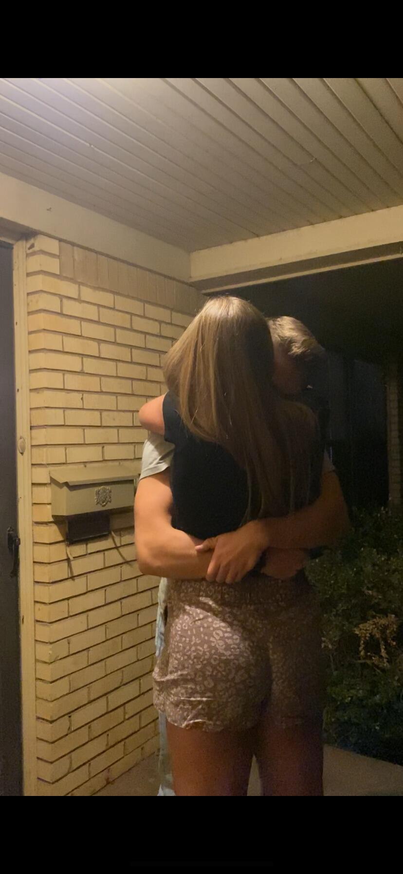 Emily went out to surprise Justin the fall of his senior year! Distance was not fun but was so worth it :) 