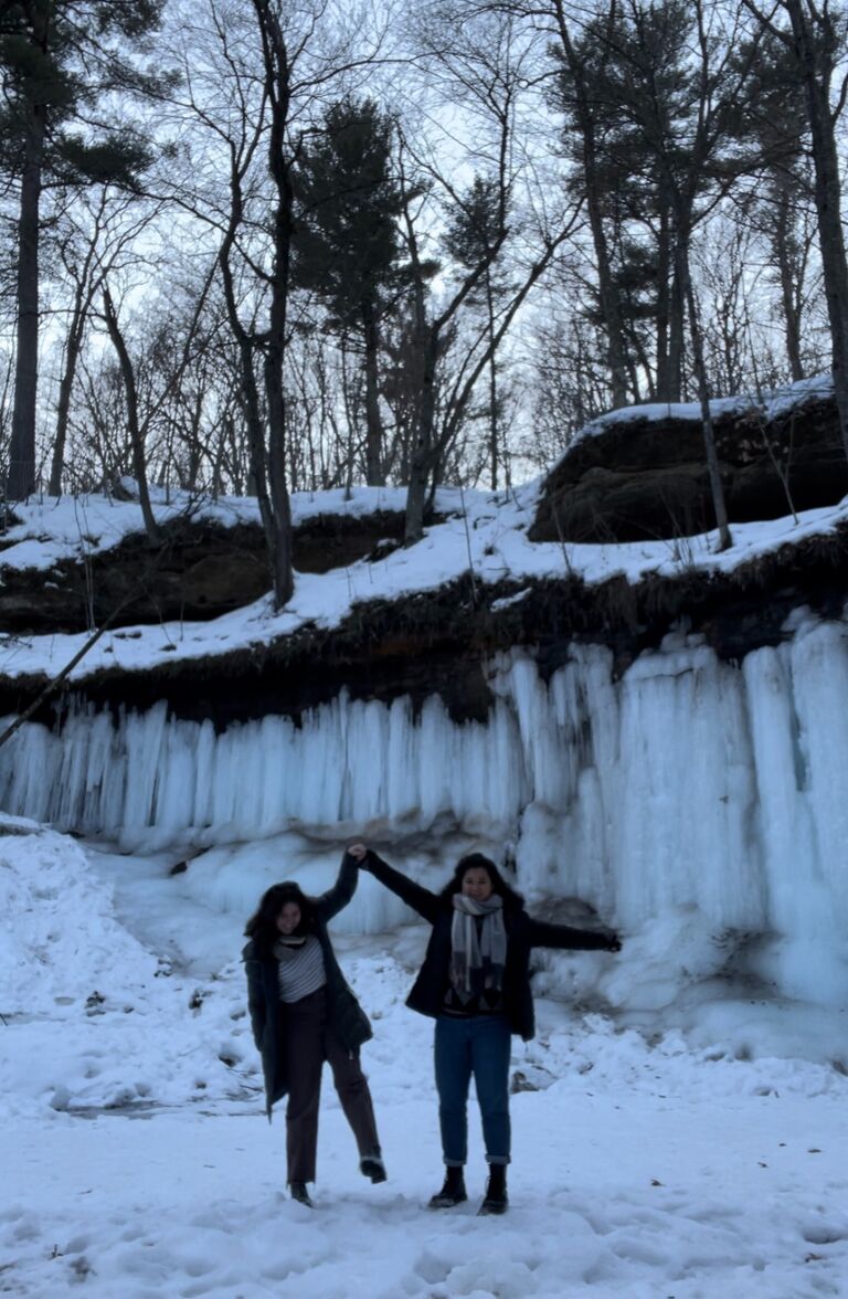 Michelle further introduces Rebecca to the harsh yet alluring Midwest winter at the Devil's Punchbowl. 