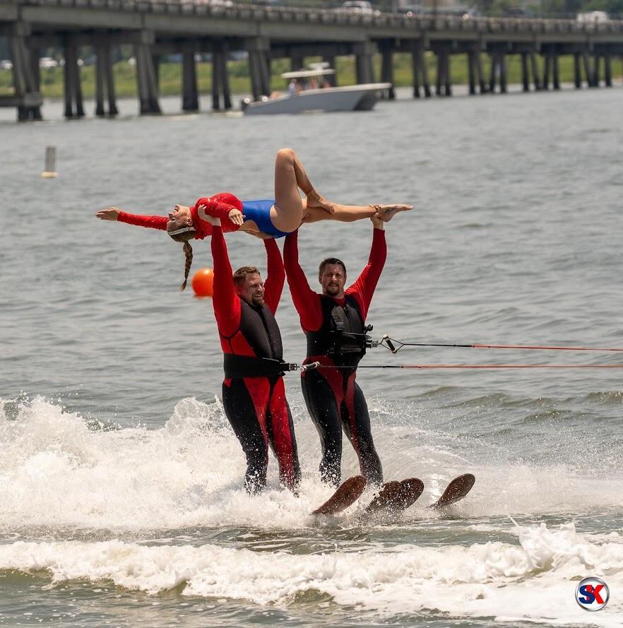 Capri, Clint & Brent Trios during the Beaufort Water Festival Ski Show with Gatorland in South Carolina
