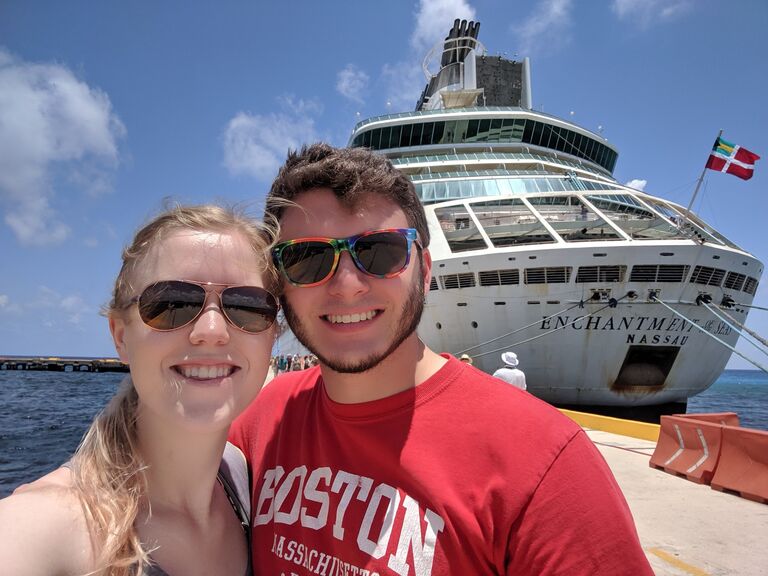 Celia drops of out college and we go on a cruise to celebrate