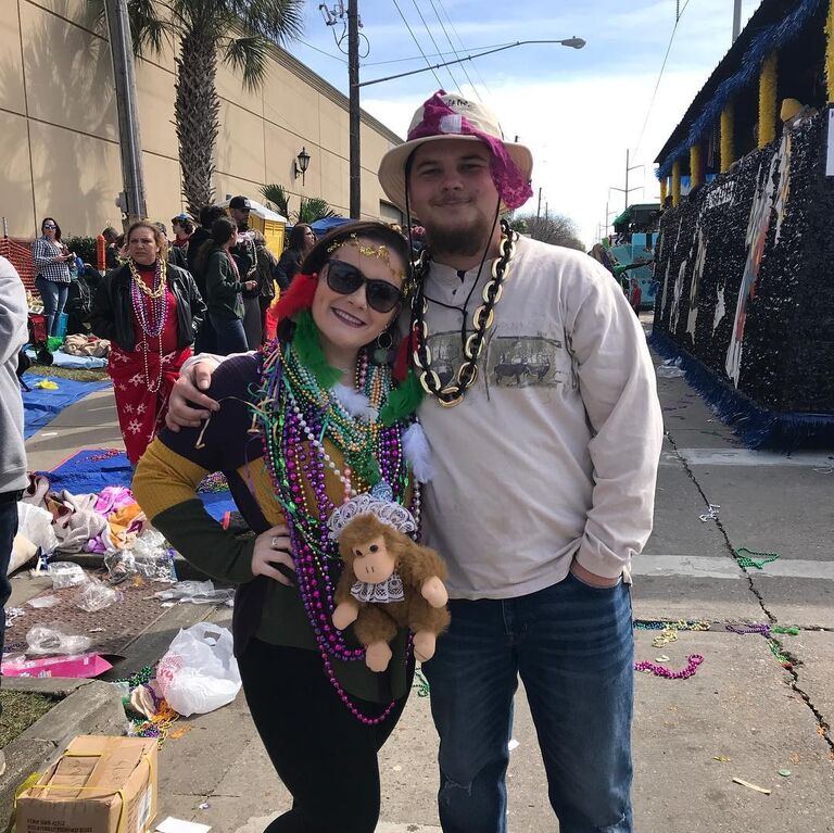The first year they were together for Mardi Gras.