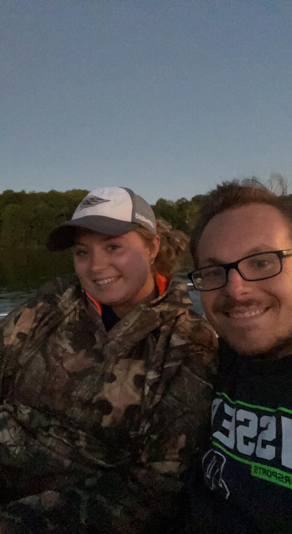Enjoying a summer night out on the lake