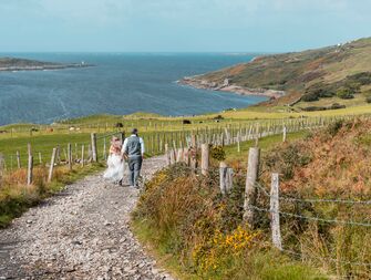 Couple getting married in Ireland.