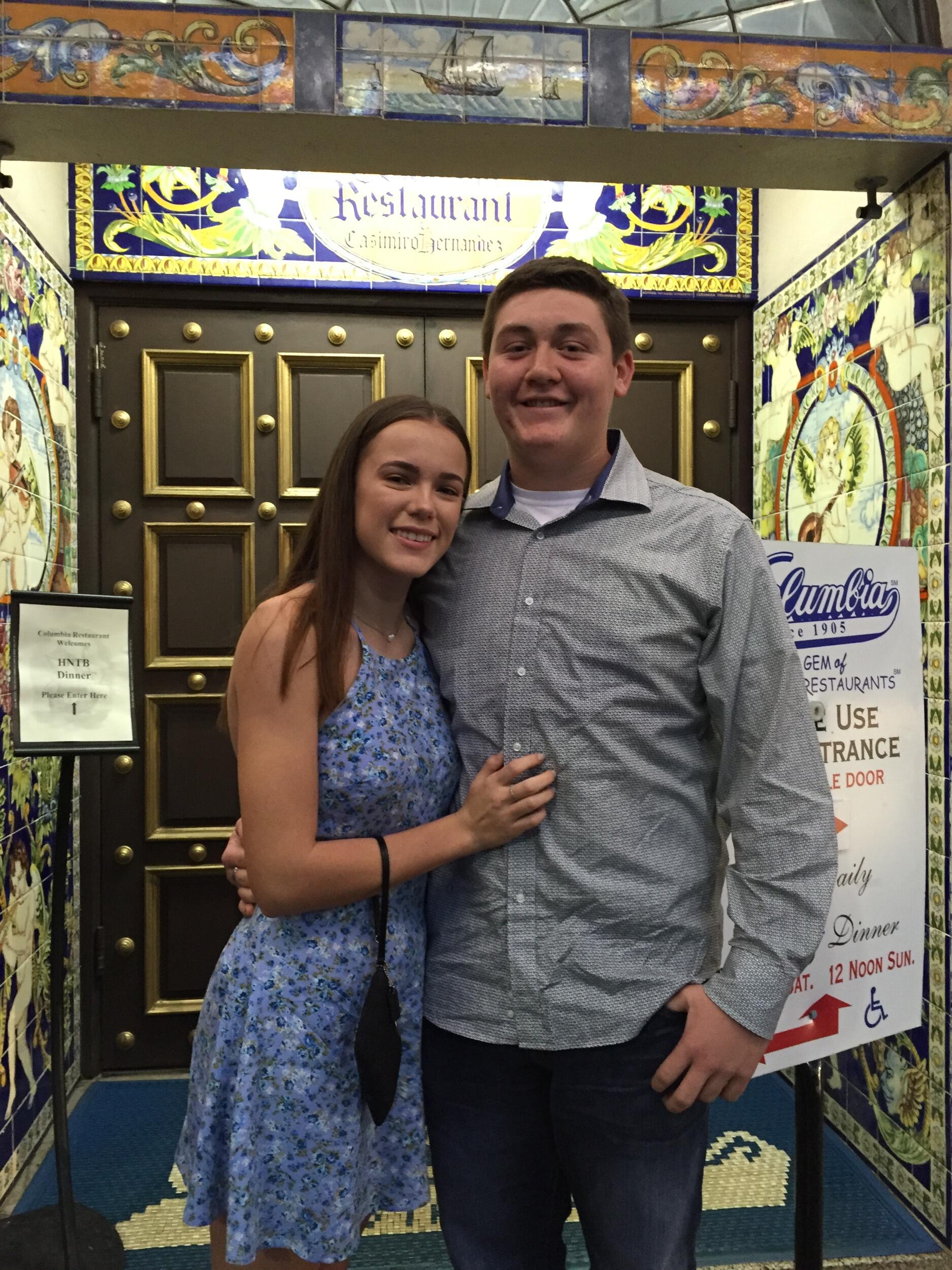 Our first Anniverary! Tim treated Trinity to a dinner at the Columbian. (This is also the same restaurant Tim took Trinity back to the day he proposed)