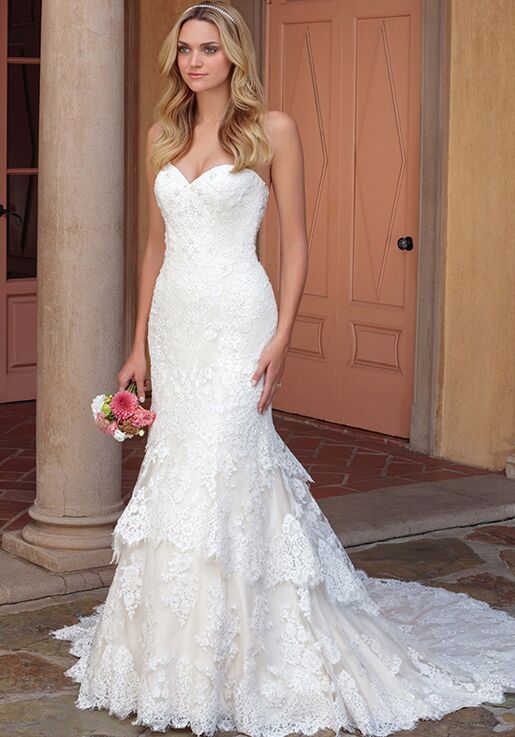 Casablanca Bridal 2327 Lacey Wedding Dress The Knot 9493