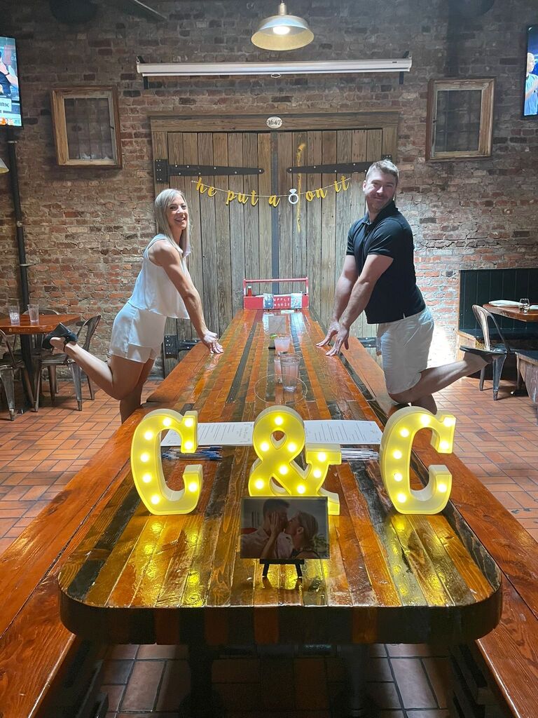 Finally! Engagement celebration at our first date spot.