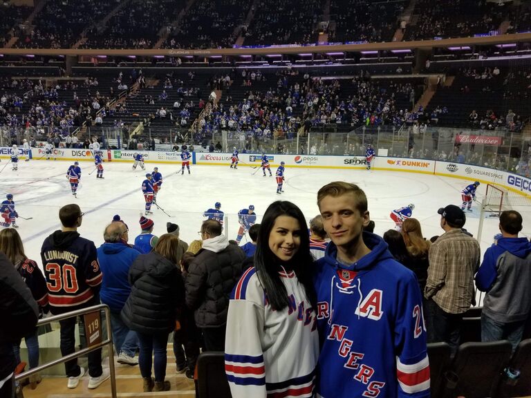 Our first New York Rangers game together! A 4-1 Win over the Toronto Maple Leafs.