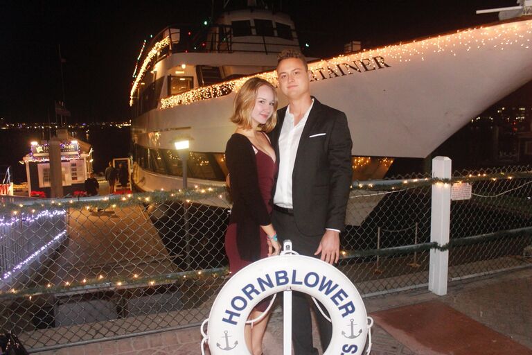 Steven and Kiley's 1 year anniversary was celebrated with a dinner cruise in Marina del Ray. 